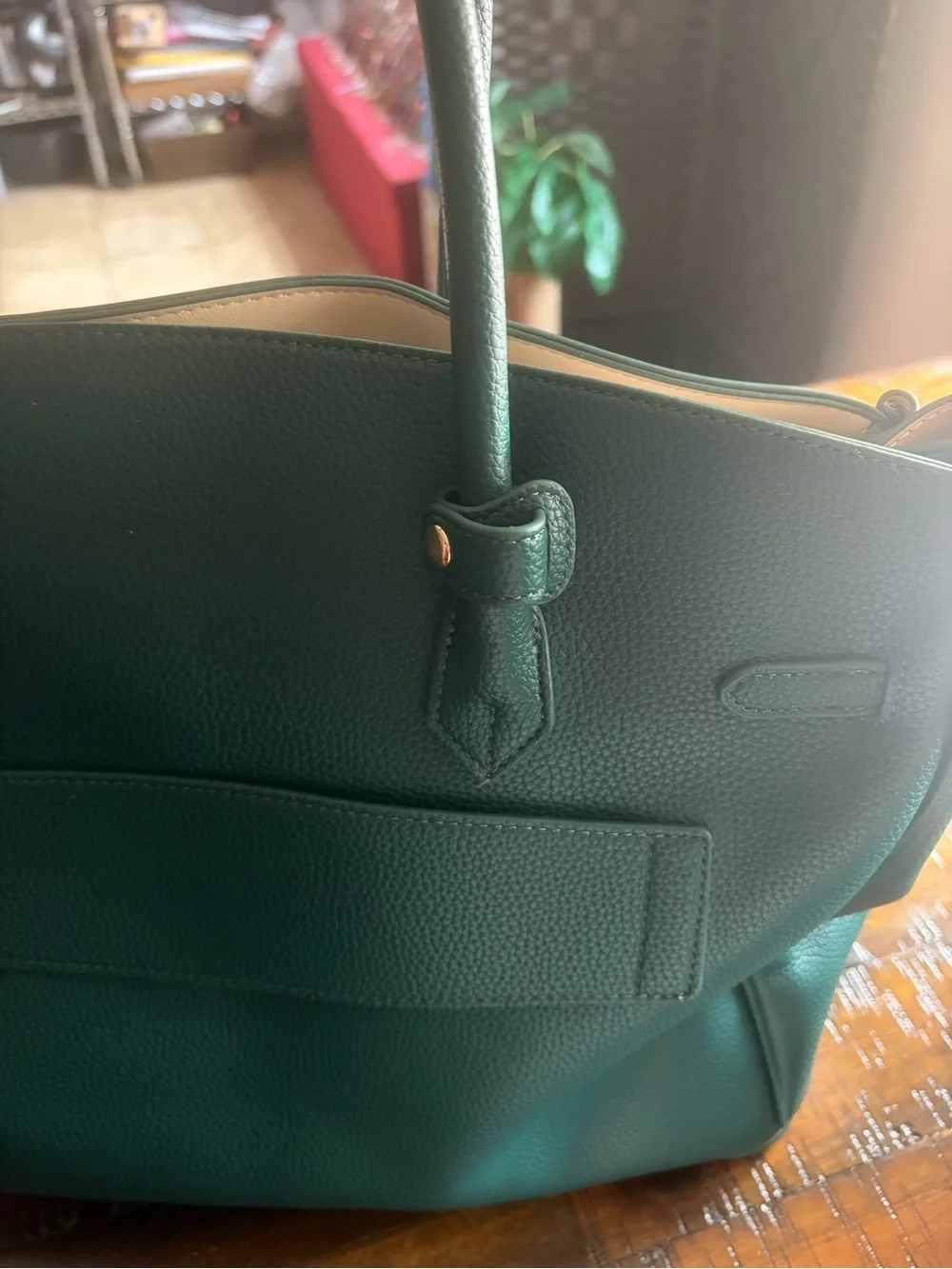 Black Structured Laptop Tote